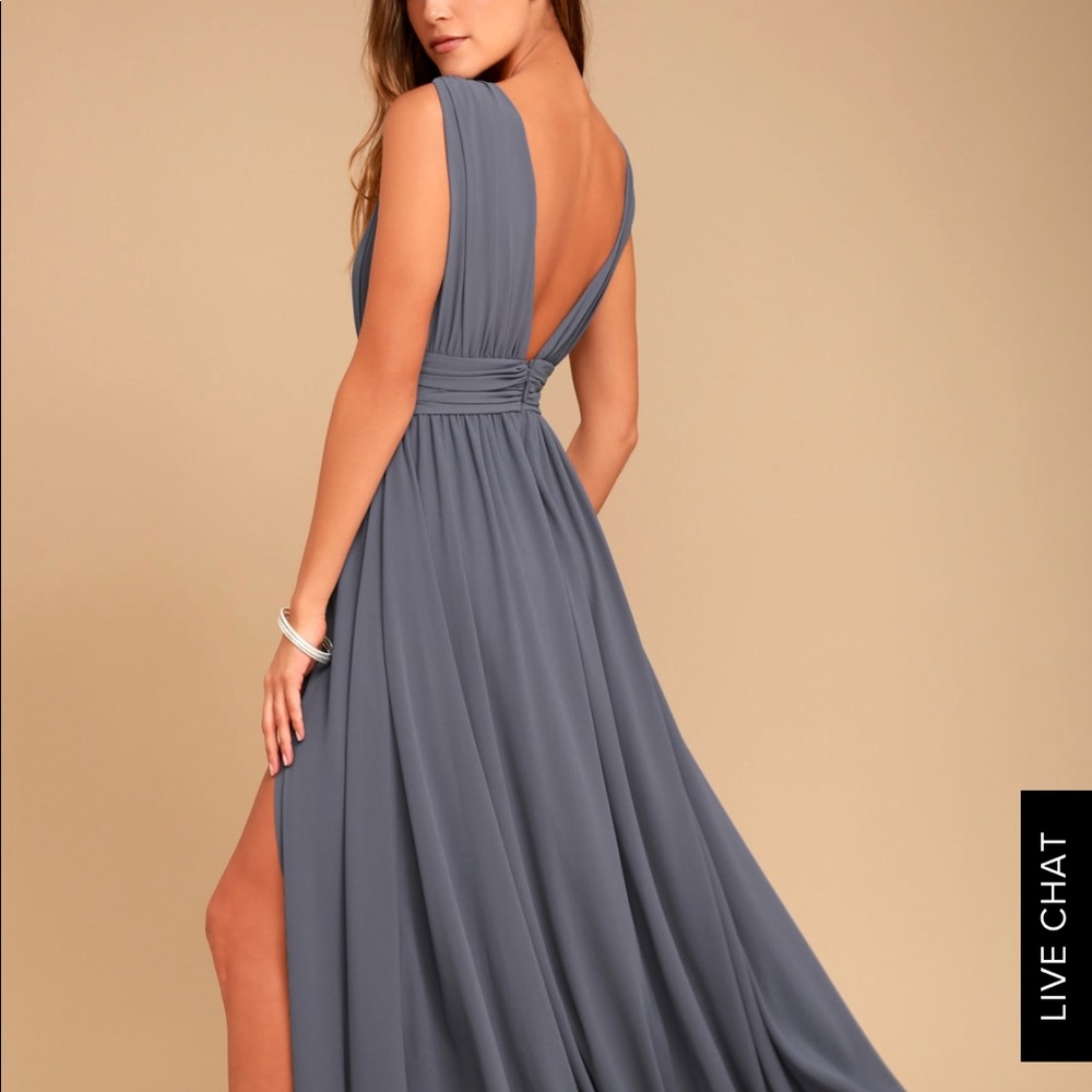 HEAVENLY HUES DENIM BLUE MAXI DRESS